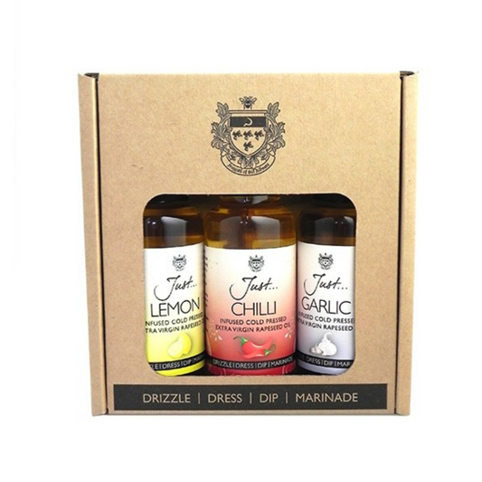 Just Cold Pressed Infused Oil Gift Pack - Classic (3 x 100ml)